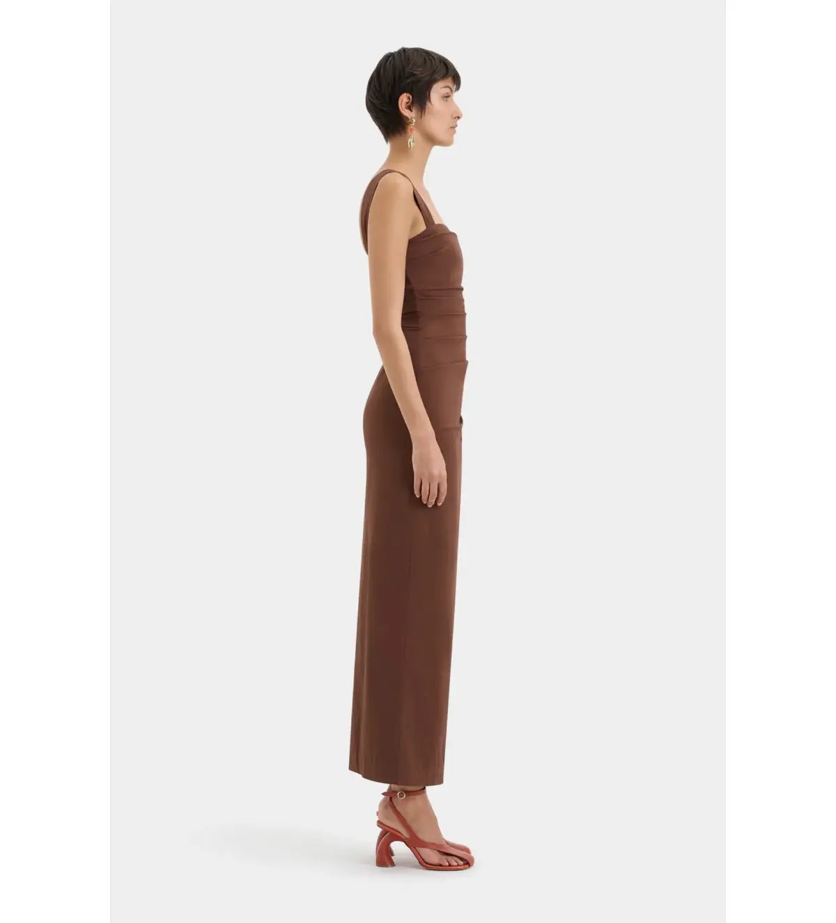 SIR The Label Dahlia Balconette Gown Brown Size 8 photo 3