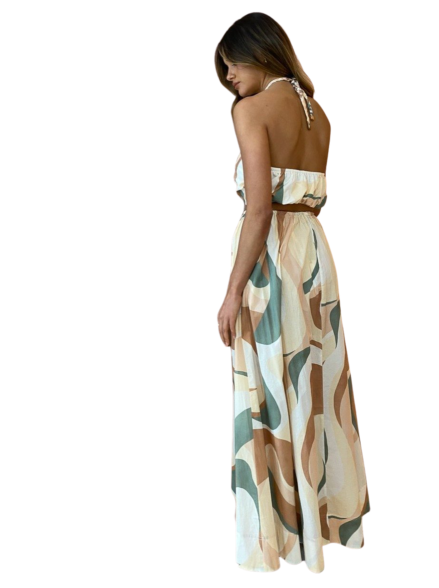 New Romantics Dolce Vita Maxi Skirt and Top Set - Desert Swirl photo 2