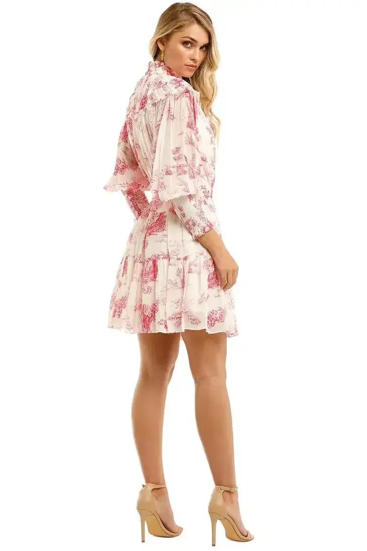 Nicholas Abbey Dress in Canister Ivory Toile Print Size 6 photo 3