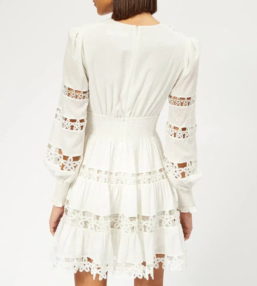 Zimmermann Primrose Daisy Embroidered Lace Short Dress White Size 1 / AU 10 photo 3