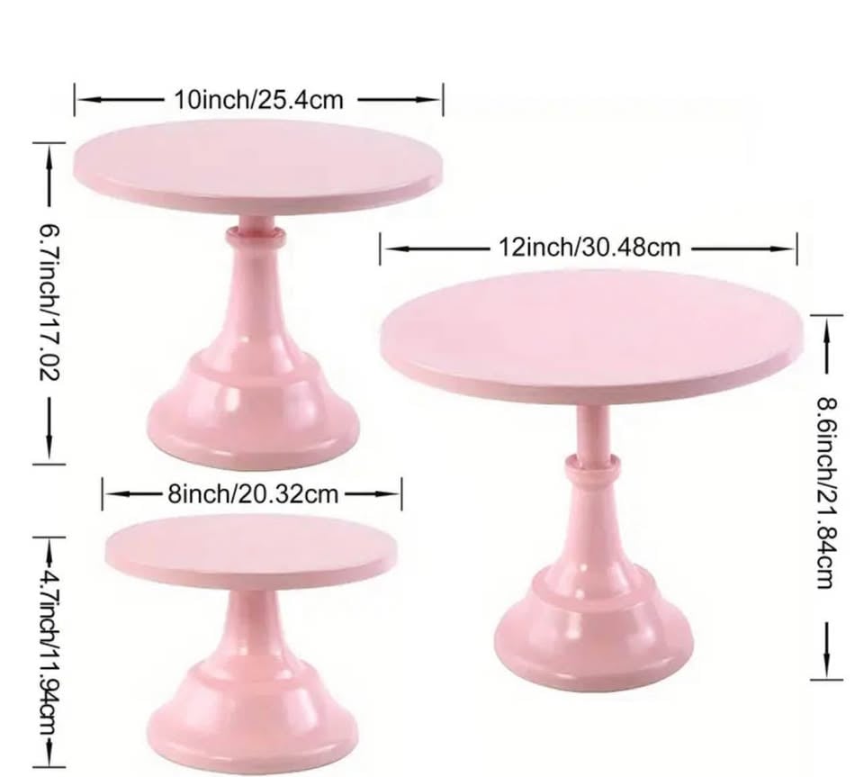 Event Hire - cake/ dessert stands 3pcs all colours available photo 6