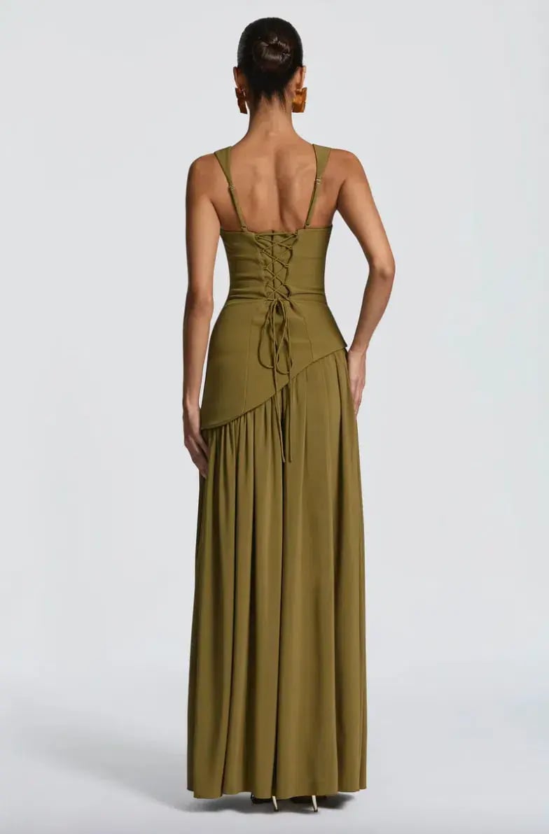 Tullulah Maxi Dress Deep Olive S/8 photo 4