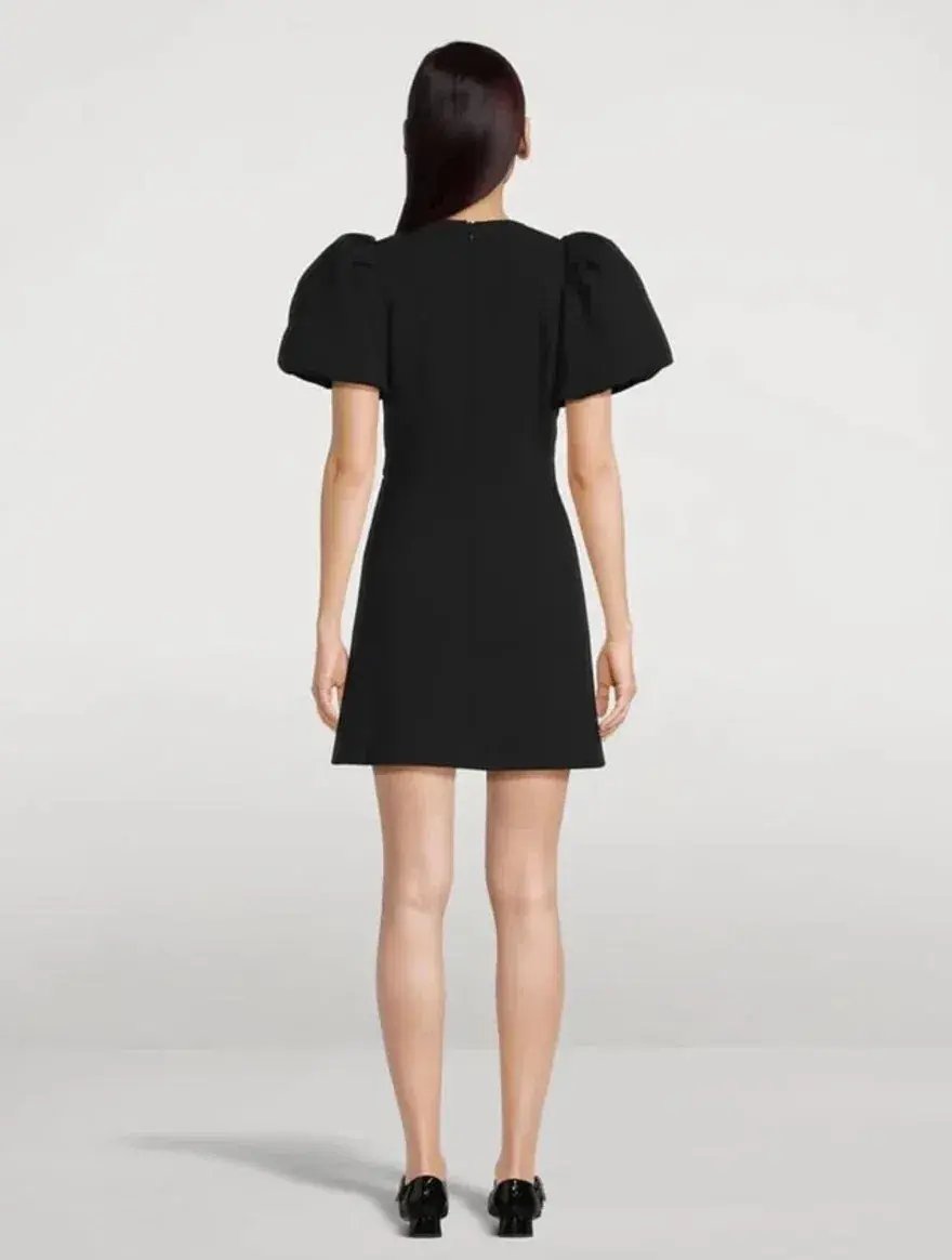 Rebecca Vallance Julianna Puff Sleeve Mini Dress Black Size 8 photo 2