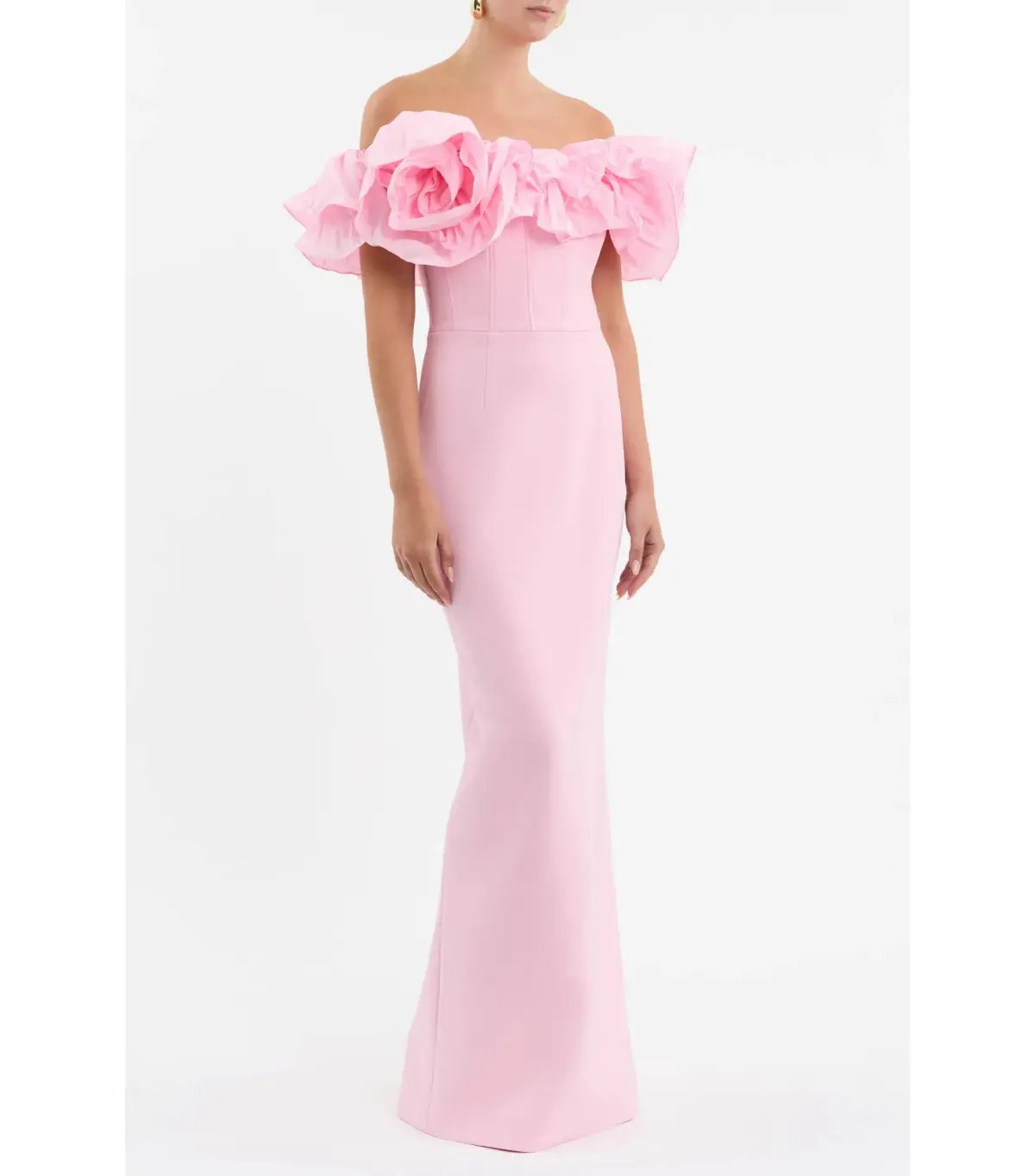 Rebecca Vallance Jenna Off Shoulder Gown Pink Size AU 4 photo 2