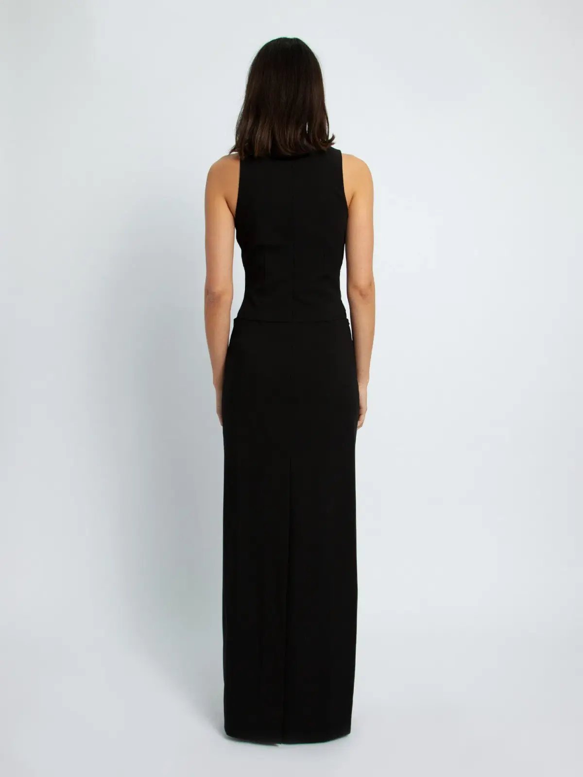 Christoper Esber Arced Column Dress Black Size 12 photo 2