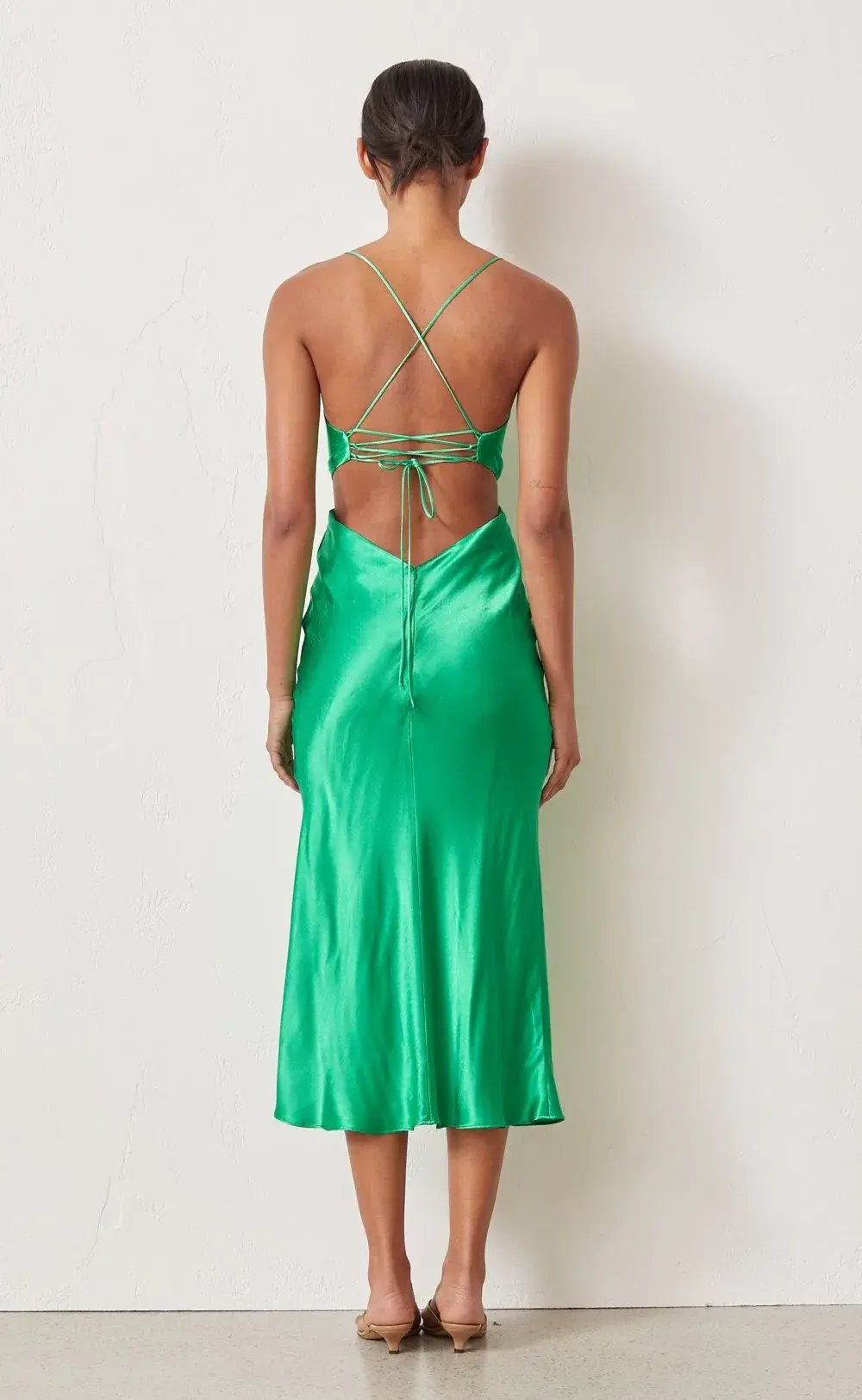Bec & Bridge Loren Midi Dress Green Size 6 photo 3