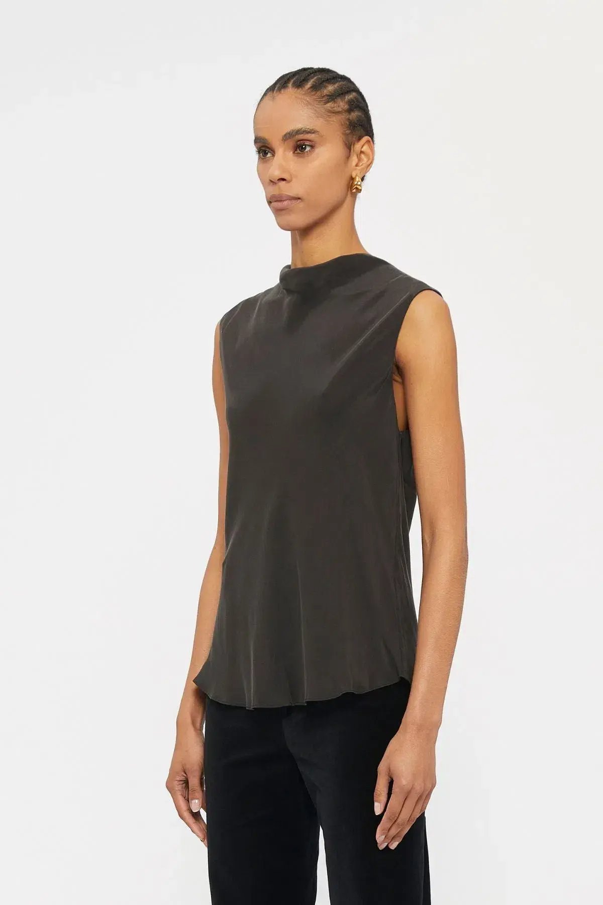 Ginger & Smart Beloved Cowl Neck Top Black Size 10 photo 3
