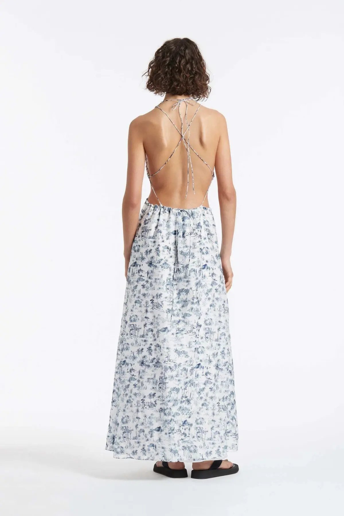 Sir the Label Dimitri Open Back Dress Print Size 8 photo 5