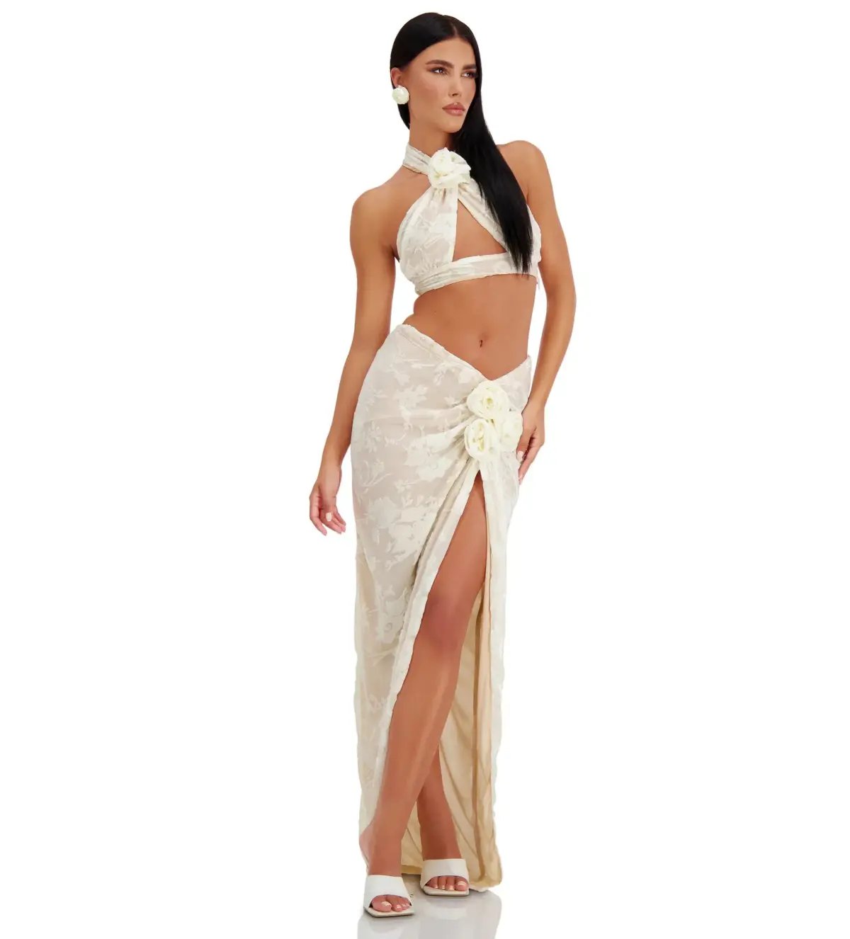 Alamour the Label Celestina Set Cream Size XS/AU 6 photo 3