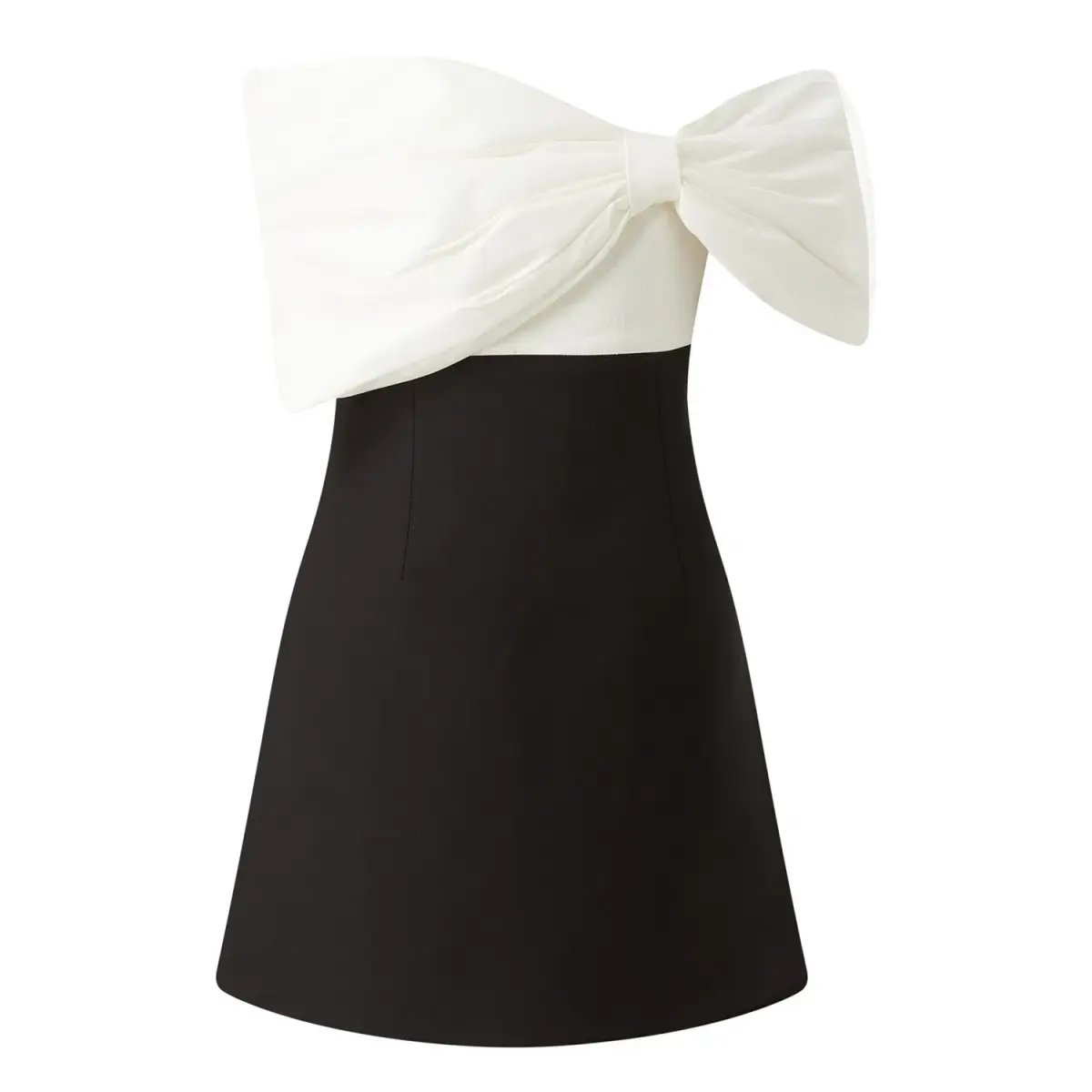 Rachel Gilbert Bow Kace Mini Dress Black/White Size 8 photo 2