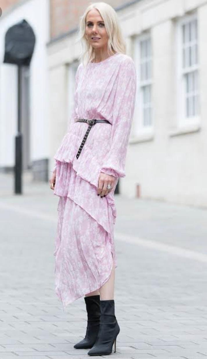 PREEN LINE Eden Asymmetric Pink Ruffle Dress Size 10 photo 3