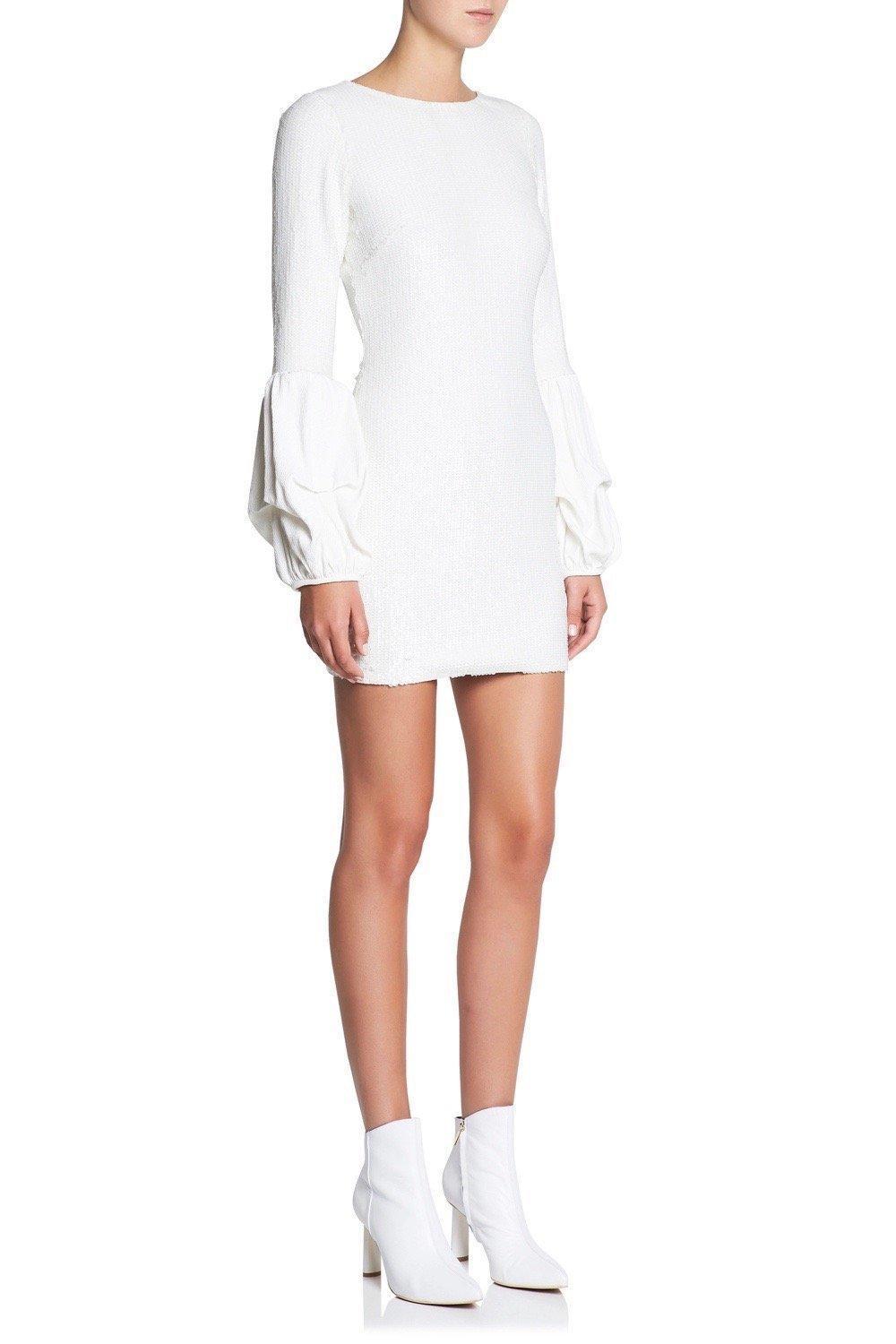 MANNING CARTELL PARTY SEQUENCE WHITE DRESS SIZE 6 photo 2