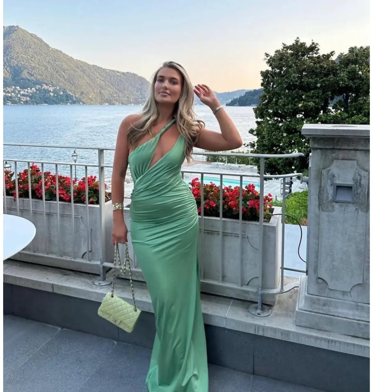 Baobab Lia One Shoulder Maxi Dress Green Size Size M / AU 10 photo 2