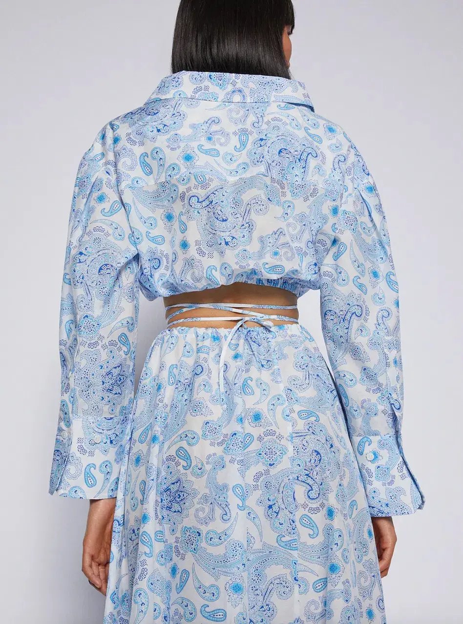 Scanlan Theodore Aztex Paisley Set Blue Size 6 photo 2