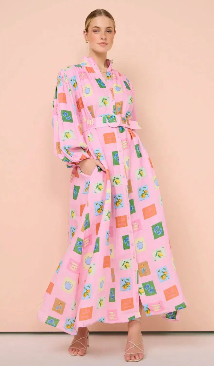 Palm Noosa Noddy Dress Pink Emblem Size 10 photo 2