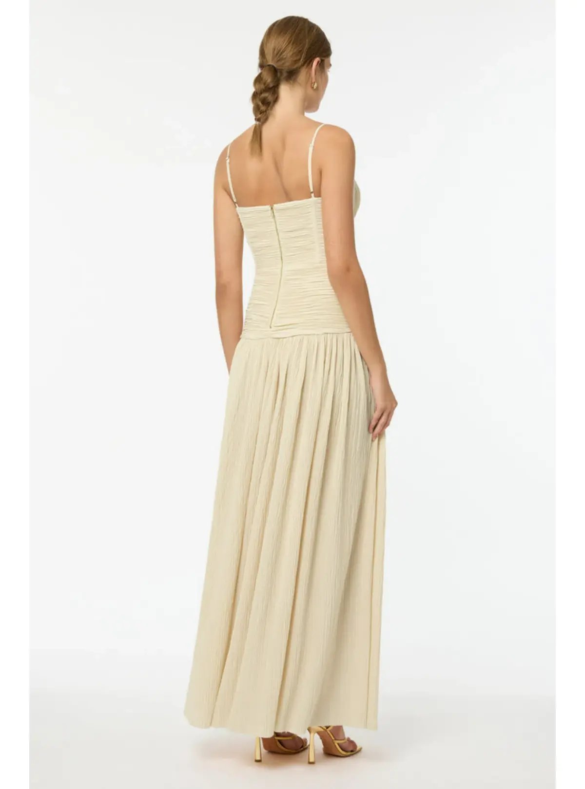 Manning Cartell Double Time Pleat Dress in Nougat Size AU 6 photo 3