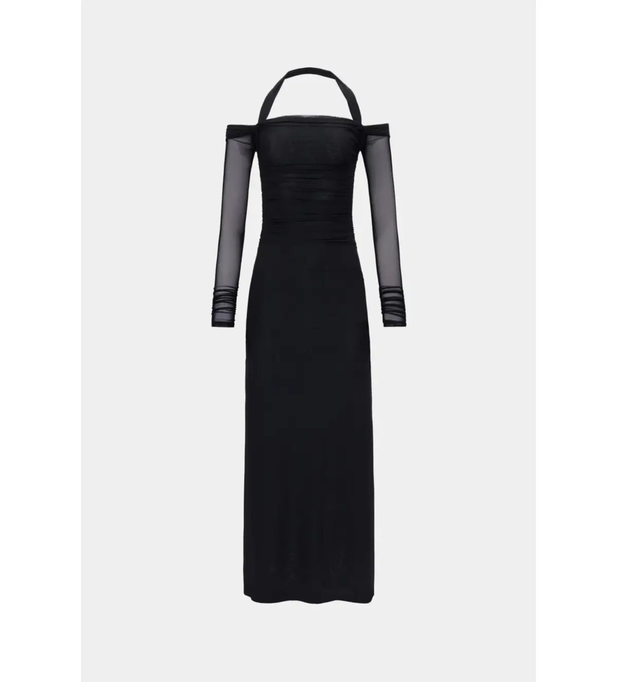 MISHA Sonnet Mesh Maxi Dress Black Size 14/XL photo 4
