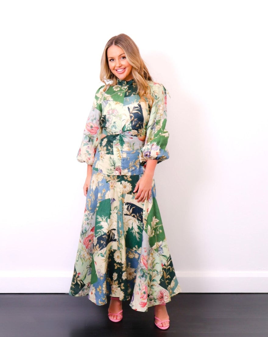 Alemais Loretta Patchwork Midi Dress photo 3