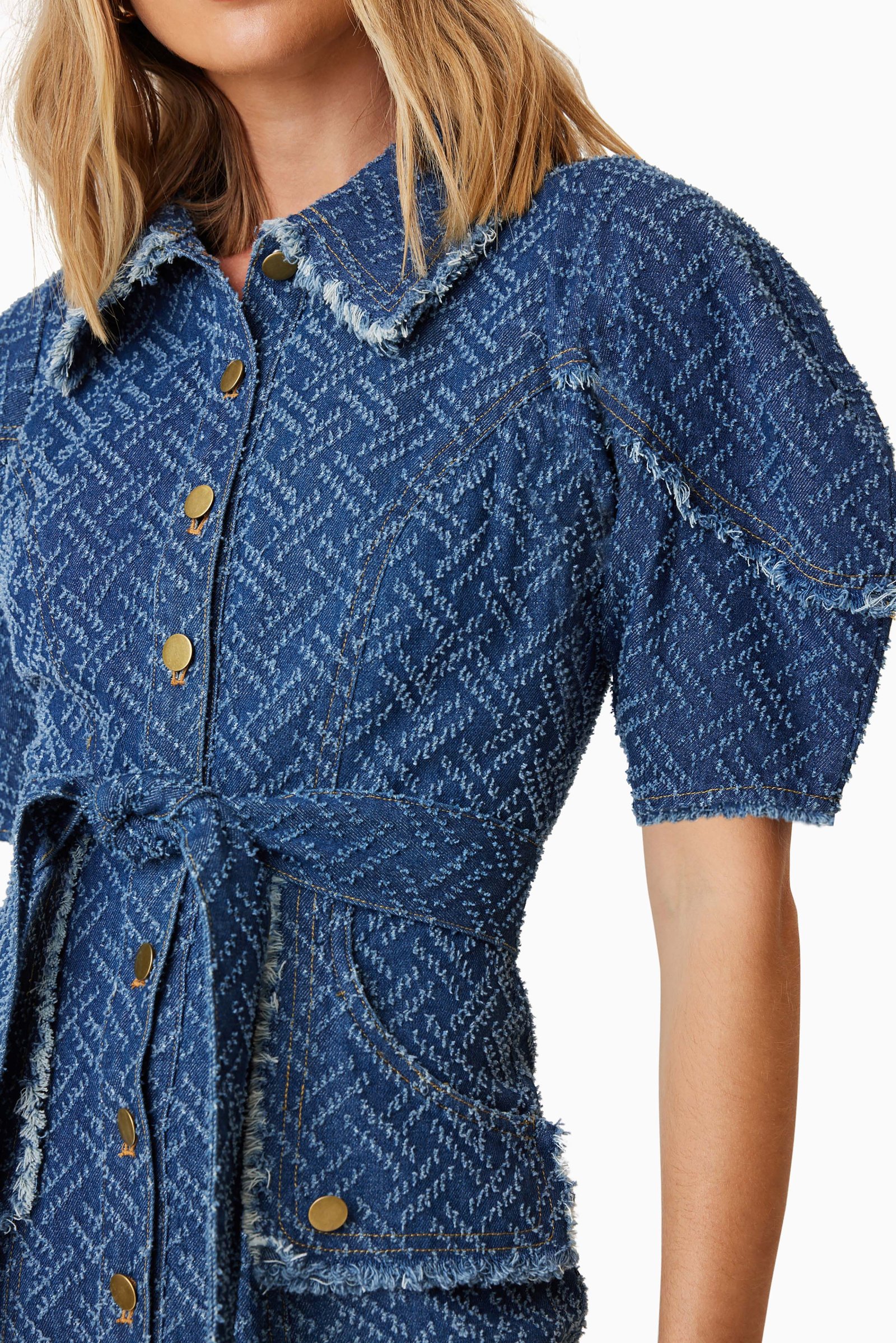 ELLIATT CORA DENIM DAY DRESS - NAVY photo 6