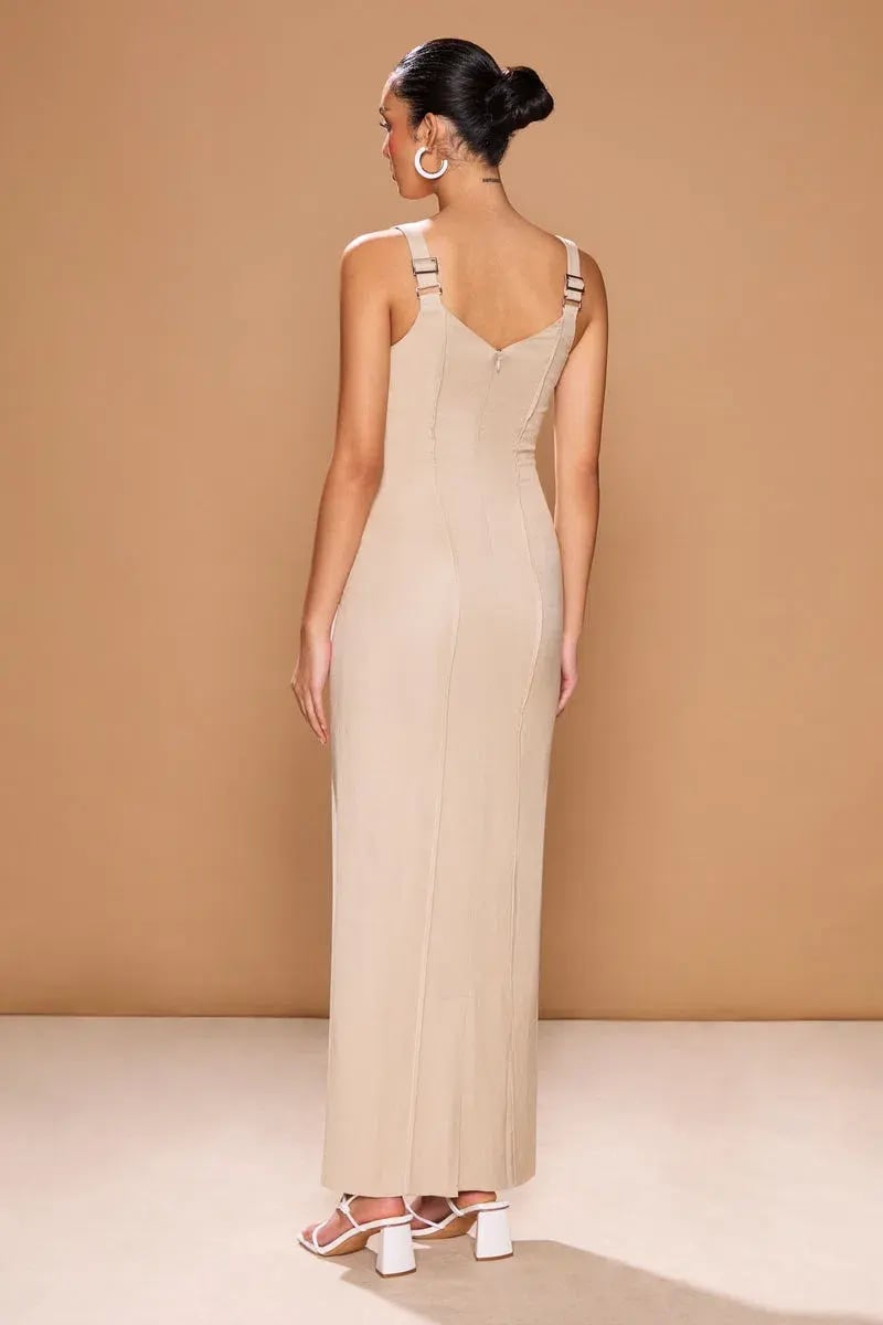Sonya Moda Amar Dress in Natural Beige Size 6 photo 3