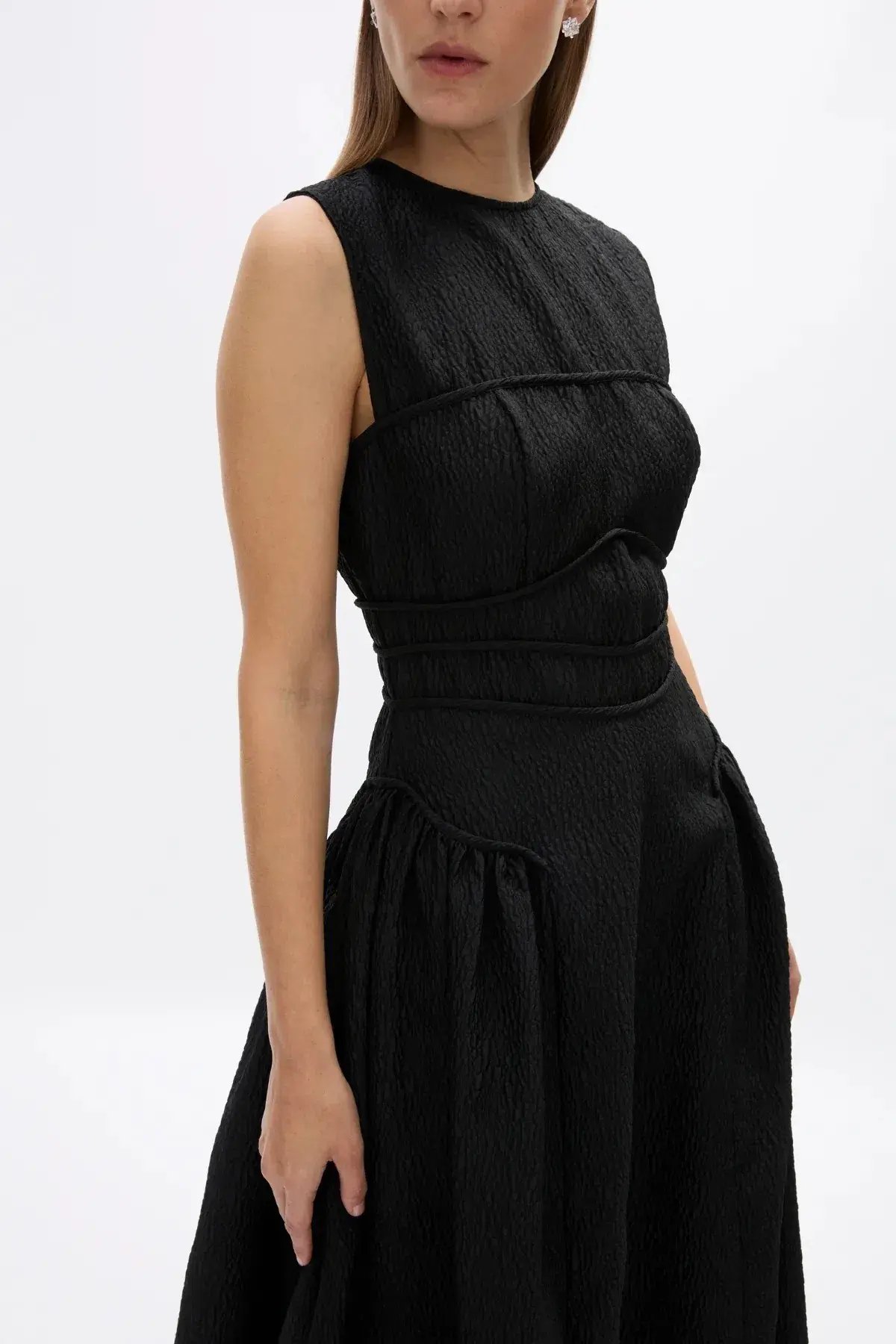 Rachel Gilbert Sophia Midi Dress Black Size AU 12 photo 3
