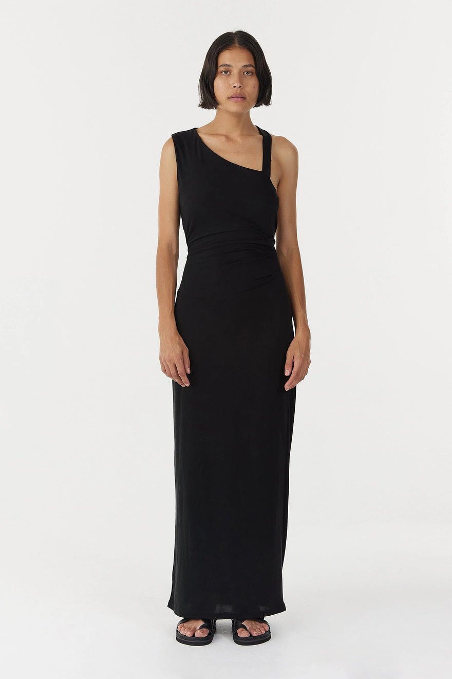 Third Form Stirling Twist Asymmetric Maxi Dress - Black photo 3