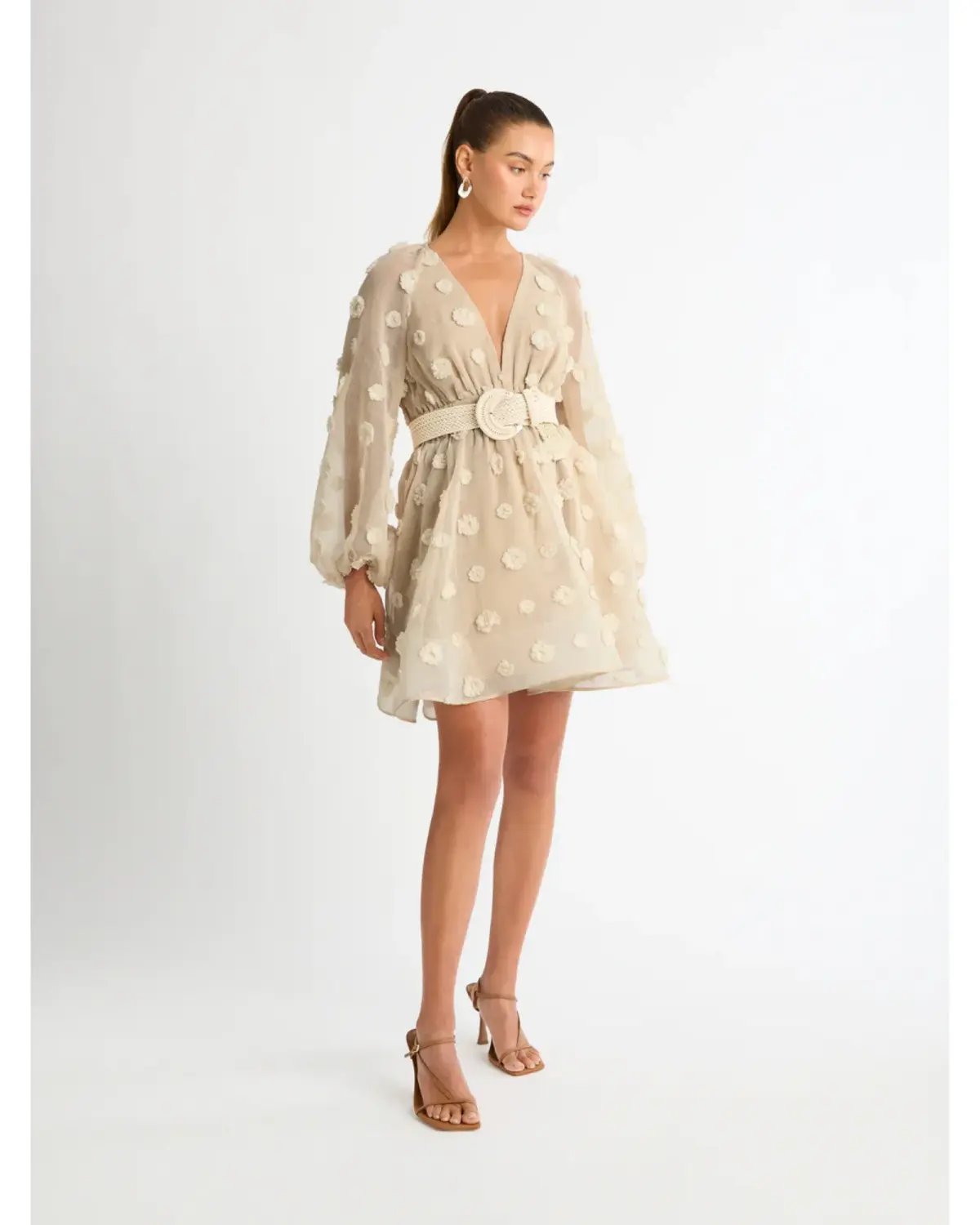 Sheike Taylor Dress in Beige Size AU 10 photo 3