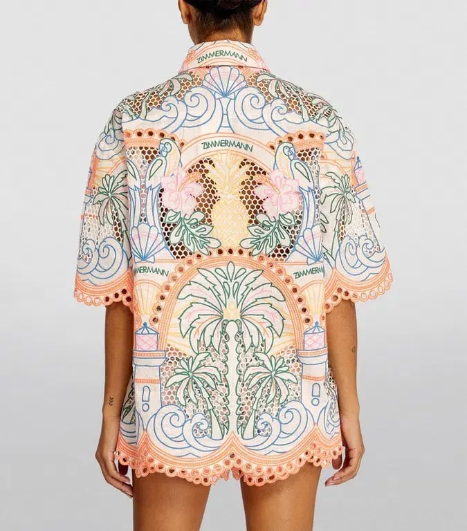 Zimmermann Ginger Tropical Shirt Multi Size 0P / AU 6 photo 3