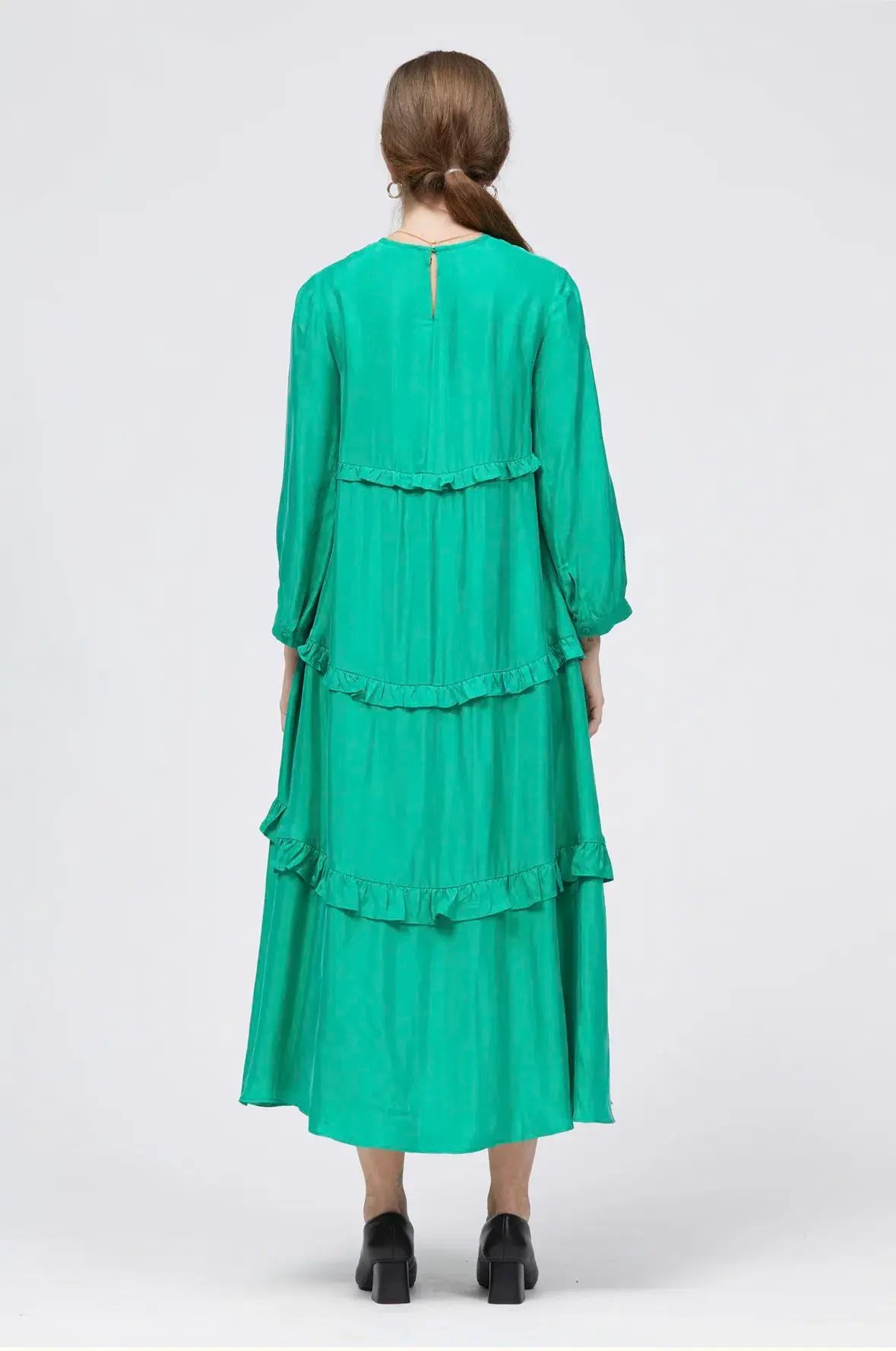 BÚL NAS The Nas Dress Green Size 12 photo 2