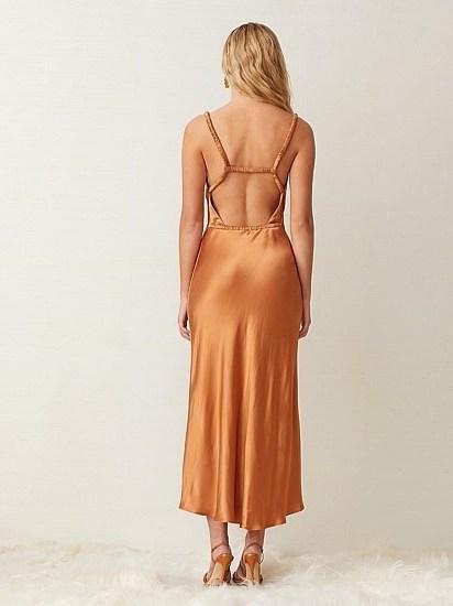 Bec & Bridge Lani Midi Dress Caramel Size 6 photo 3