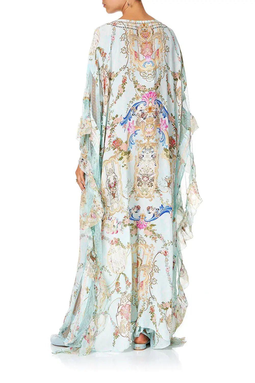Camilla Kaftan With Lace Frill Panels Print Size 10 photo 3