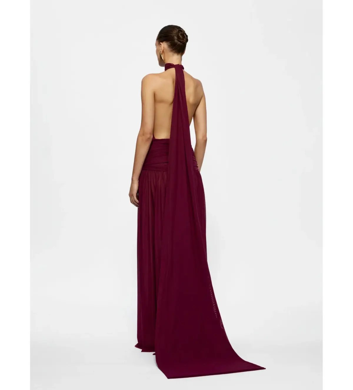 Effie Kats Verity Gown in Burgundy Size 10 photo 3