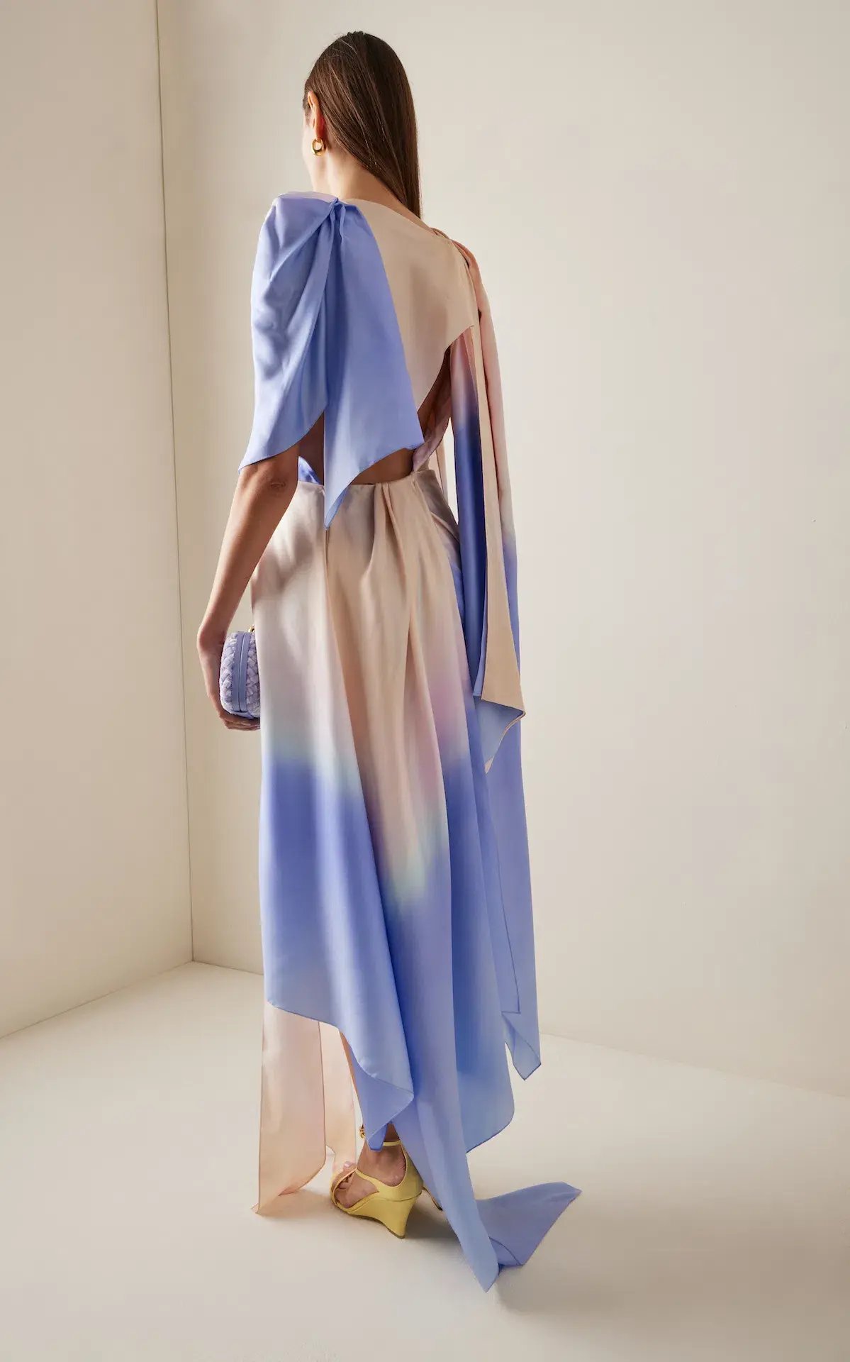 Zimmermann Natura Scarf Mini Dress in Blue Fields Size 0 / AU 8 photo 3