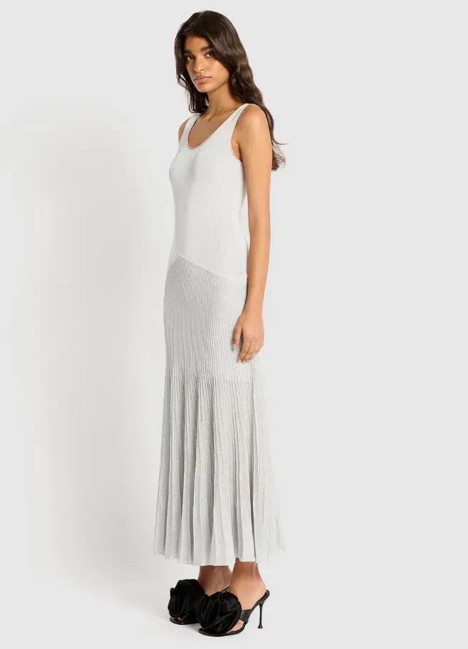 Sass & Bide Sun Energy Knit Dress Silver Size 8 photo 2
