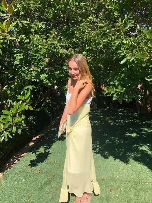 Christopher Esber Waffled Hem Dress Yellow AU 6 photo 4