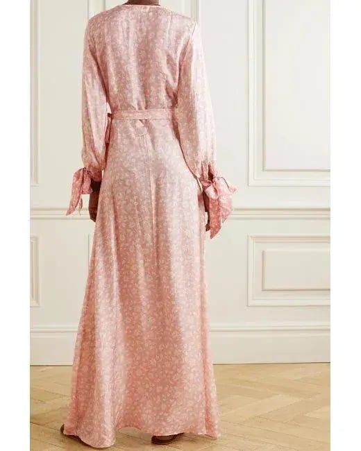 Hannah Artwear Luna Silk Wrap Maxi Dress Floral One Size photo 3