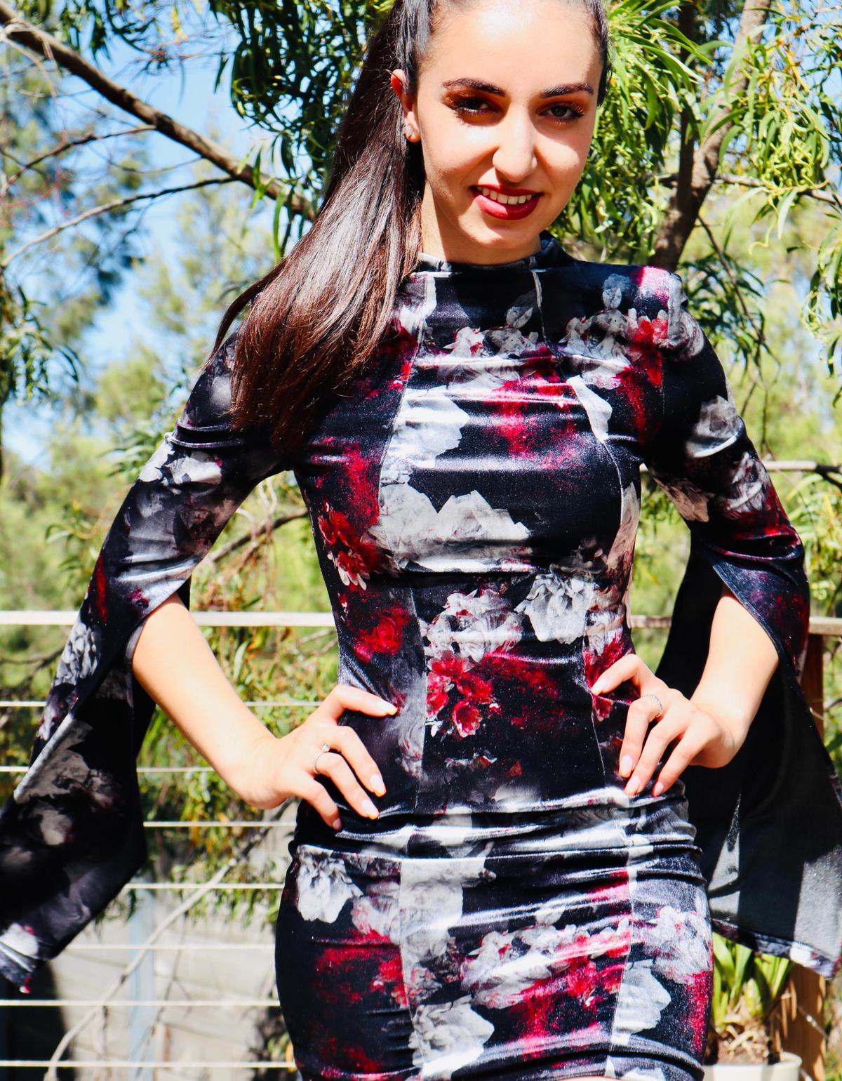 Mossman The Poison Arrow Mini Dress Floral Print Size 6 photo 7