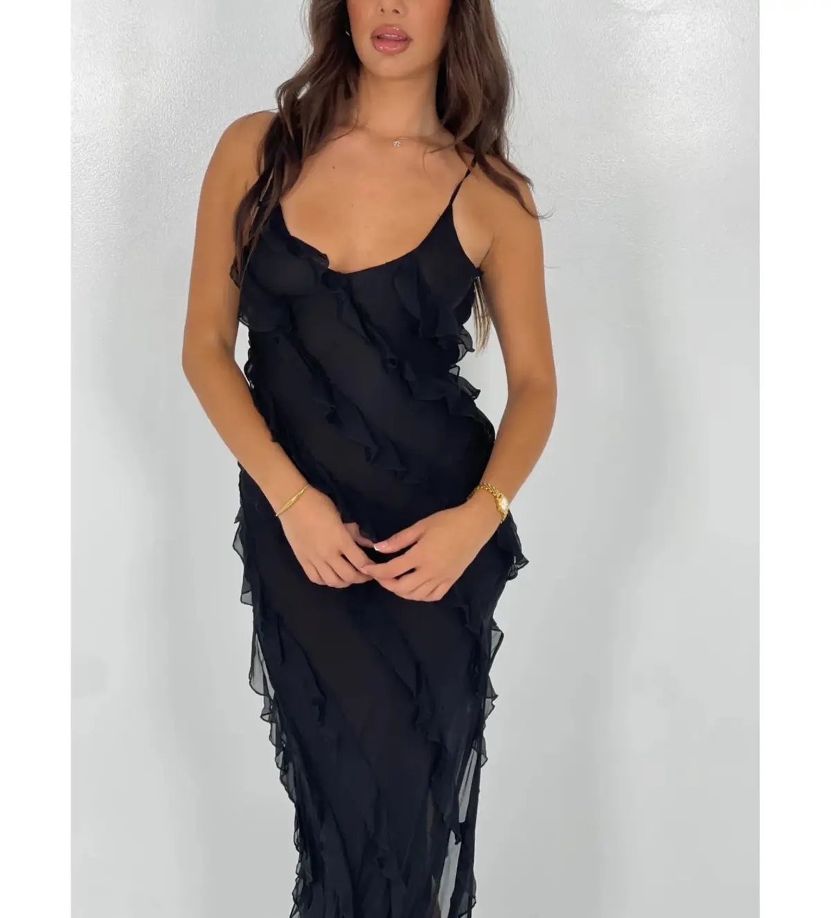 Rat & Boa Selena Maxi Dress Black Size XXS/AU 4 photo 3