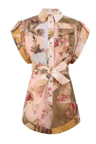 Zimmermann Ascension Cuffed Playsuit Size 1 photo 2