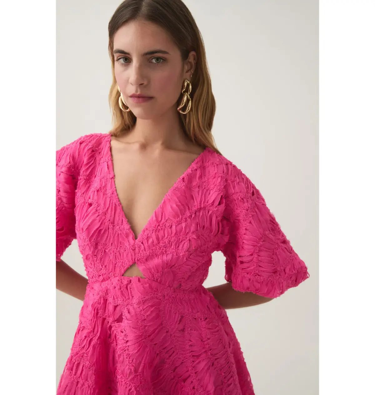 Aje Florential Mini Swing Dress Azalea Pink Size AU 14 photo 2