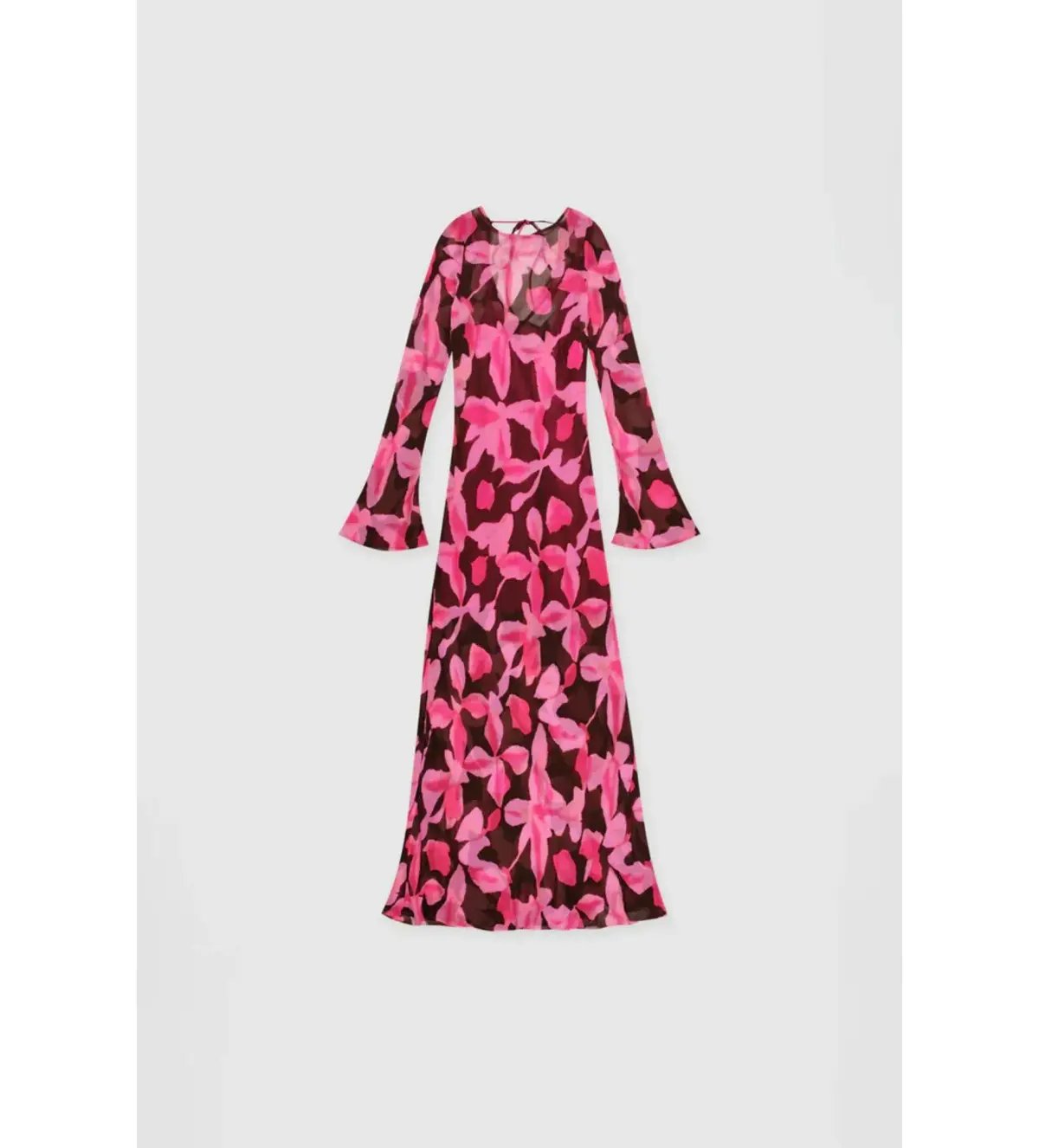 The Wolf Gang Lottie Maxi Dress Chocolate Floral Size S/AU 8 photo 4