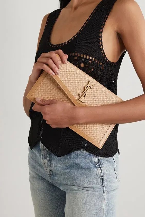 Saint Laurent Uptown Pouch Straw photo 2