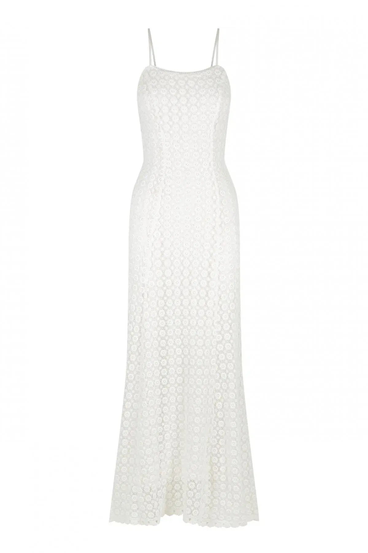 Hansen & Gretel Fiora Daisy Lace Midi Dress in White Size S / AU 8 photo 3