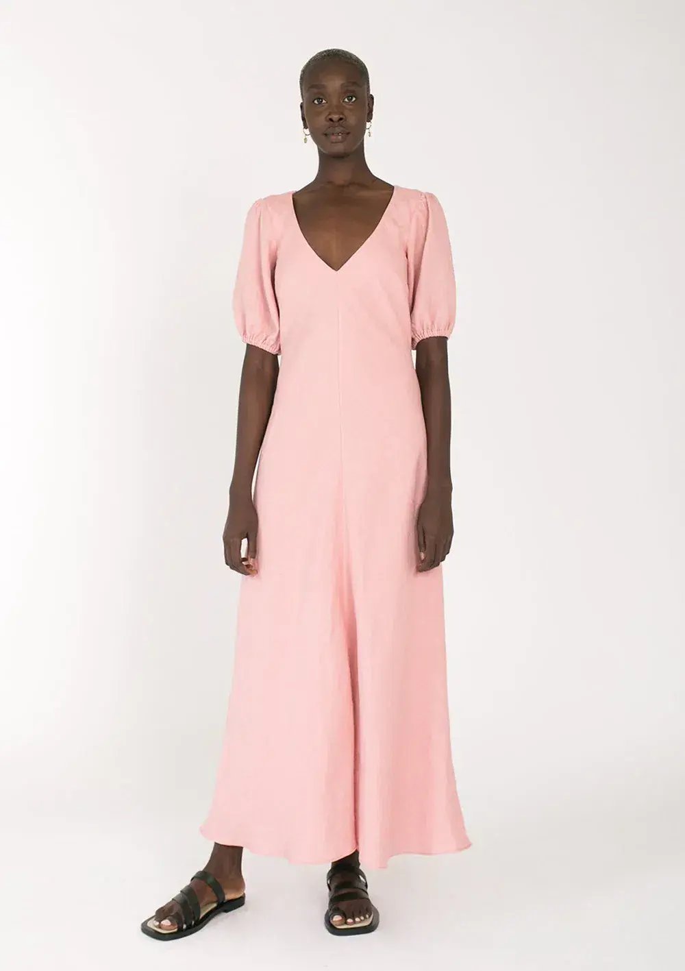 Jillian Boustred Linen Dress Pink Size 16 photo 4