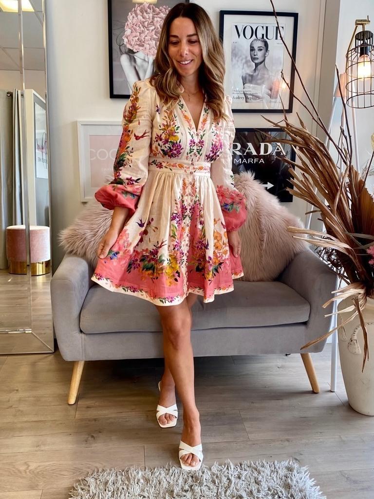 Zimmermann Tropicana Plunge Mini Dress Print Size 1/8 photo 2