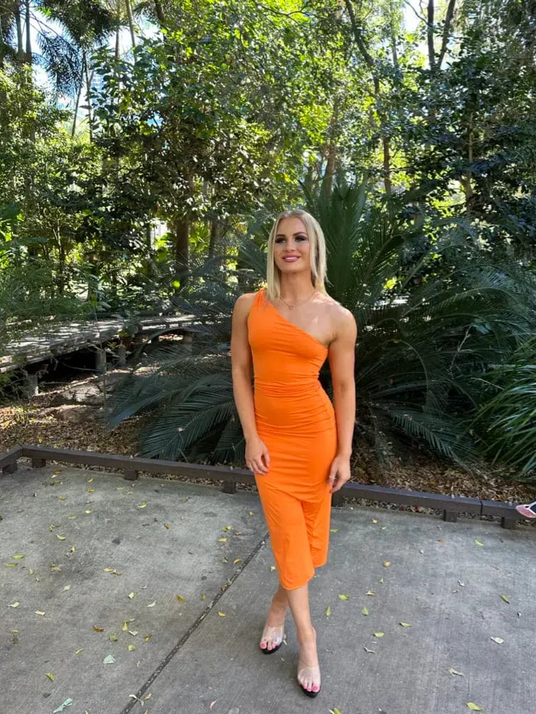 Kookaï Bambi Midi Dress Orange Size 34 / AU 6 photo 8