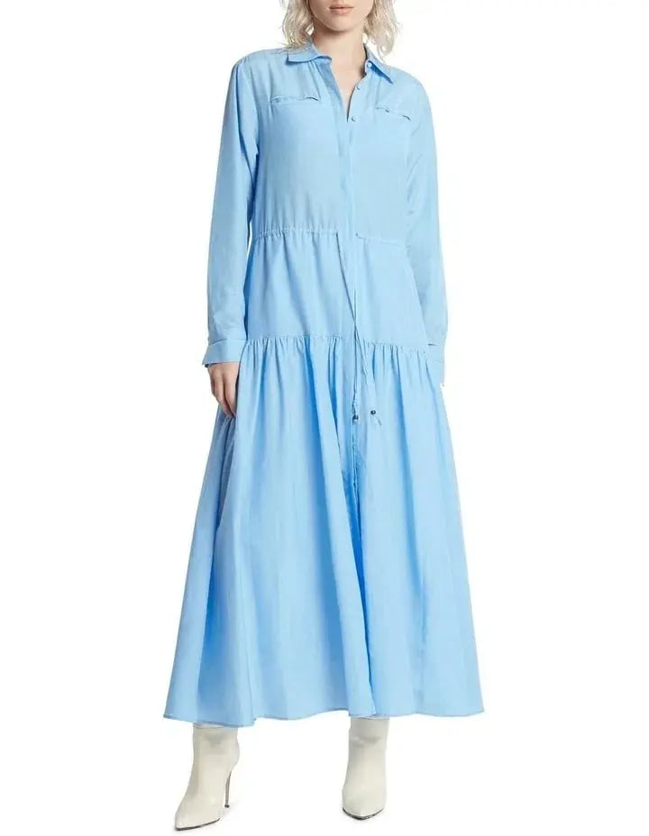 Sass & Bide The Weather Shirt Dress Sky Blue Size 14 photo 2