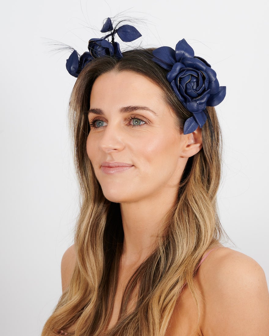 Reny Kestel Millinery Burgeon Headpiece - Navy photo 3