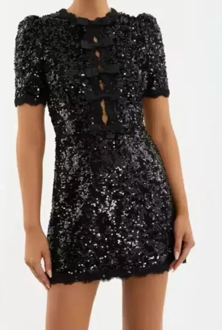 Rebecca Vallance Diana Bow Mini Dress Size AU 8 photo 2