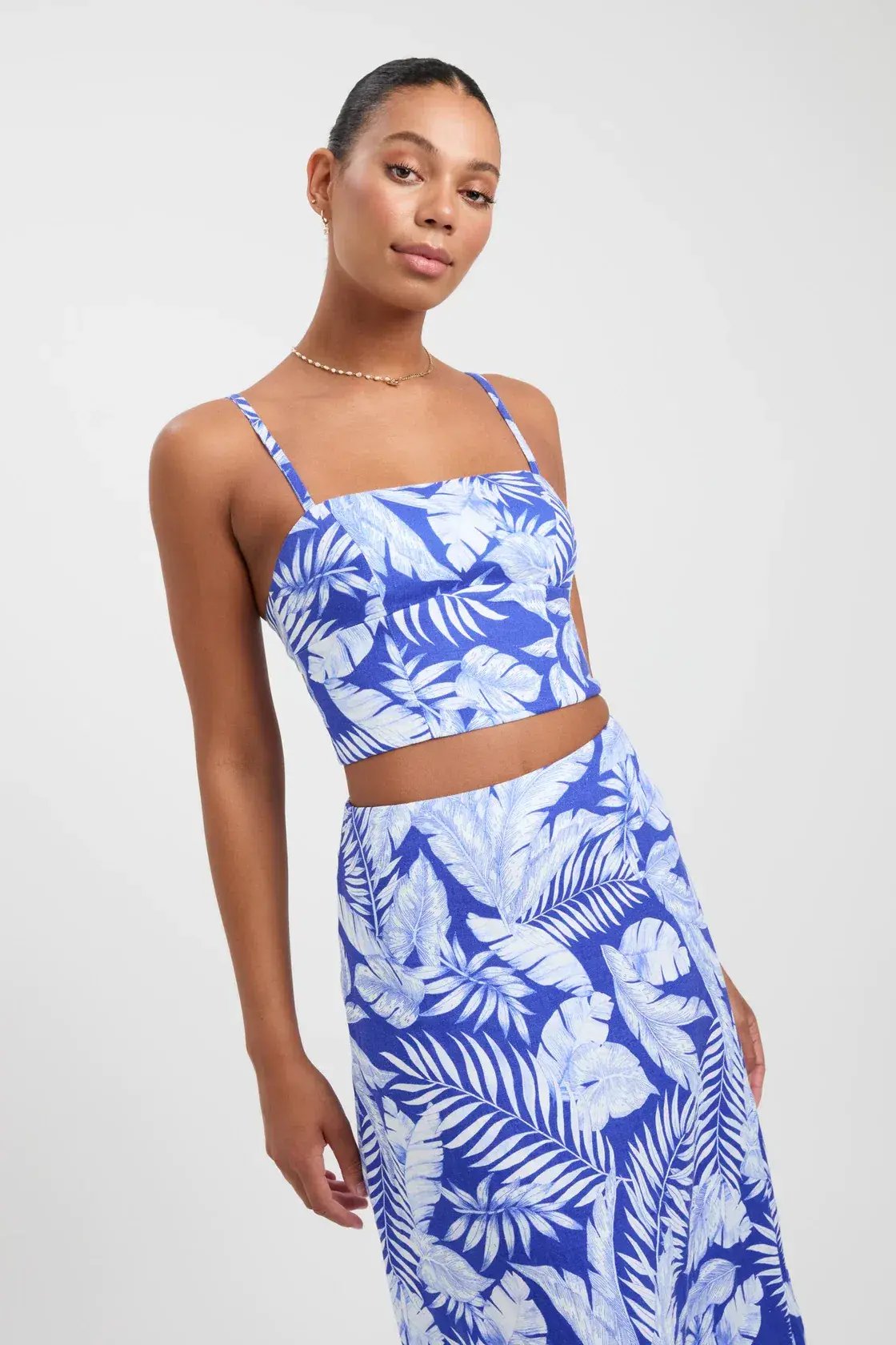 Kookai Justine Crop Top and Maxi Skirt Set Dazzling Blue Size 10 photo 4